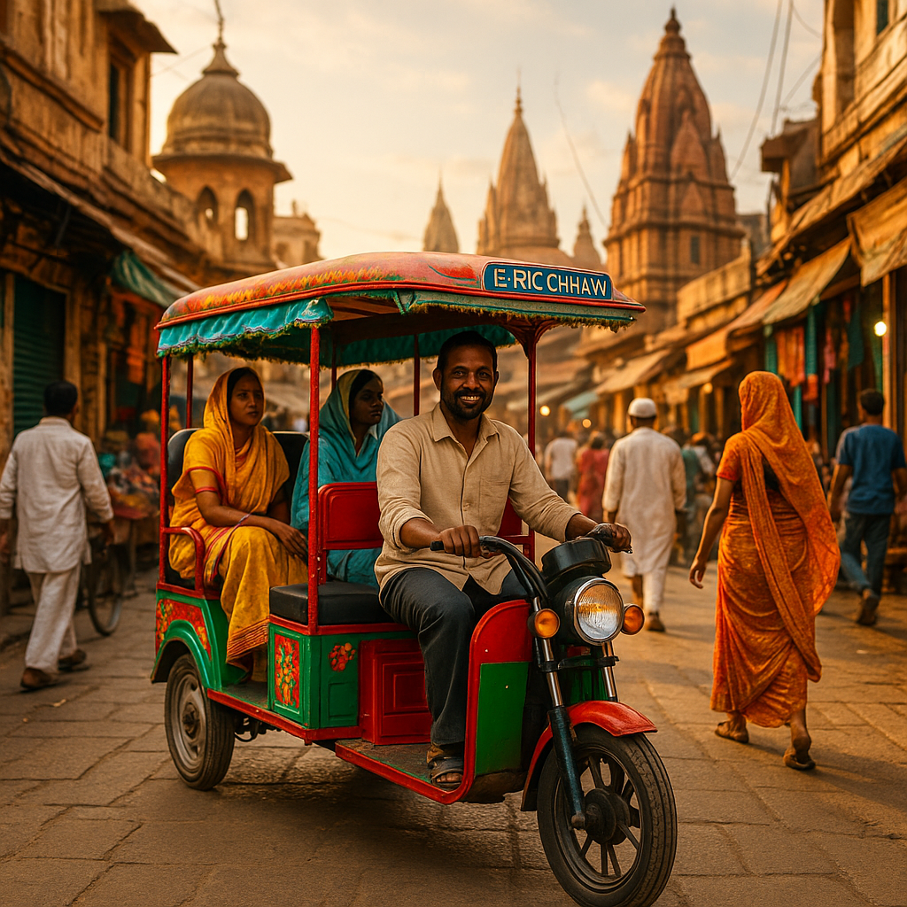 Glide Through Varanasi on Eco-Friendly E-Rickshaws